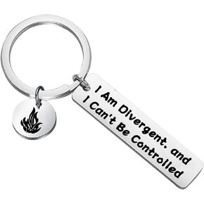 ENSIANTH Divergen Inspired Gift Divergen Fans Gift Inspirational Keychain Dauntless Sign of Divergent Charm
