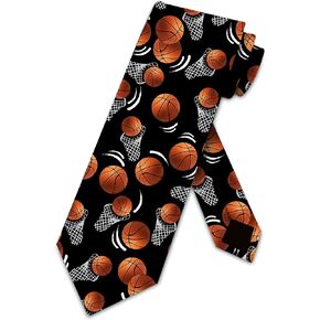 Basketball Ties Mens Hoops Tie Sports Basket Ball Neckties