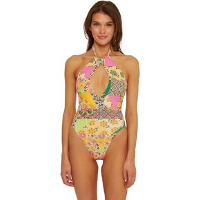 Women's Standard Embrace High Leg One Piece Swimsuit-Floral Design, Bathing Suits