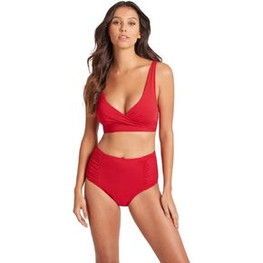 Essentials Gathered Side High-Waist Pant