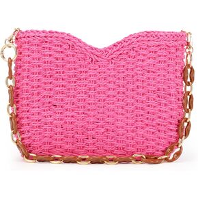 GOKTOW Straw Purse Bag,Woven Handbag,Summer Purse,Raffia Tote CrossBag for Beach Summer Travel