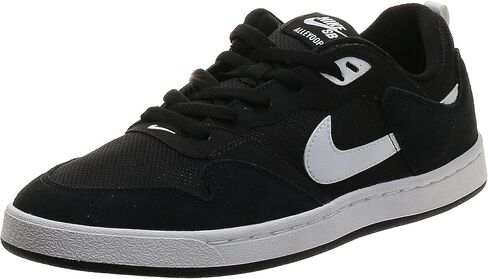 حذاء التزلج Nike SB Alleyoop Suede للرجال، أسود/أبيض/أسود، 7 in Kuwait