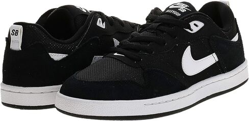 حذاء التزلج Nike SB Alleyoop Suede للرجال، أسود/أبيض/أسود، 7 in Kuwait