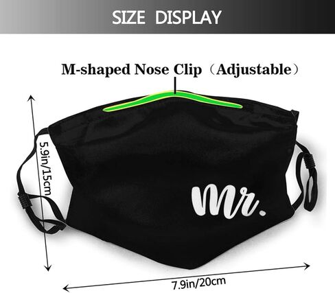 Mr And Mrs Wedding Face Mask Bride Mask Fashion Scarf Reusable Balaclavas For Men Women With 4 Filter in Saudi Arabia