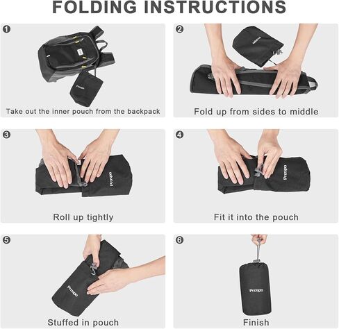 حقيبة ظهر للمشي لمسافات طويلة سعة 12 لتر، حقيبة ظهر صغيرة خفيفة الوزن للسفر للنساء والرجال، حقيبة كتف كاجوال قابلة للطي in Kuwait