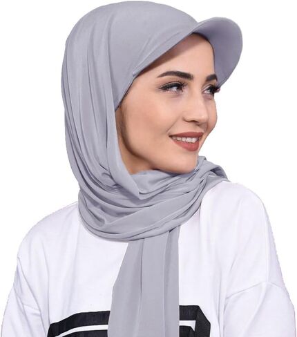 Avilego مسلم الحجاب للنساء قبعة بيسبول ووشاح 2 في 1 وشاح الرأس التفاف شال غطاء الرأس قبعة عمامة قبعة صغيرة in Kuwait