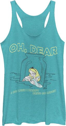 Disney Women's Alice in Wonderland Dear Tears Tri-Blend Racerback Layering Tank in Saudi Arabia