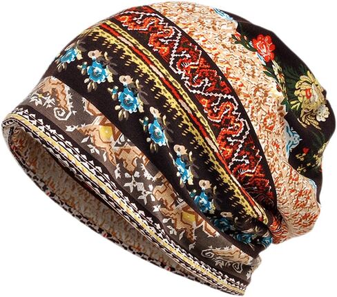 وشاح قبعة قبعة كيميائية للسيدات من EXCHIC مرن ومطبوع بالزهور in Kuwait