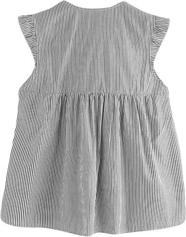 Floerns Women's Ruffle Striped Mexican Embroidered Babydoll Blouse Top in Saudi Arabia