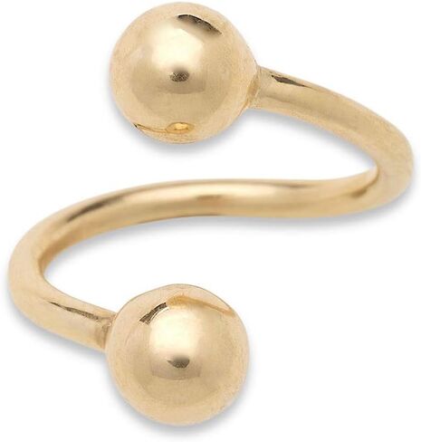 JewelryWeb Solid 14k Gold 16G 4mm Ball Twisted Barbell Spiral Daith Helix Tragus Cartilage Piercing Earrings in Saudi Arabia