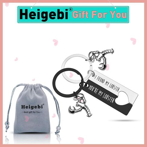 Heigebi Couple Gifts for Boyfriend Girlfriend Keychain Husband Wife Valentine's Day Anniversary Birthday Christmas Presents in Kuwait