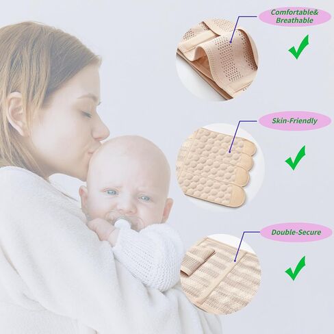 Postpartum Belly Band – Skin-Friendly Fabric & Adjustable Belly Band, Suitable for Vaginal & Cesarean Deliveries, Abdominal Binder-Postpartum Essentials (Nude,L) in Saudi Arabia