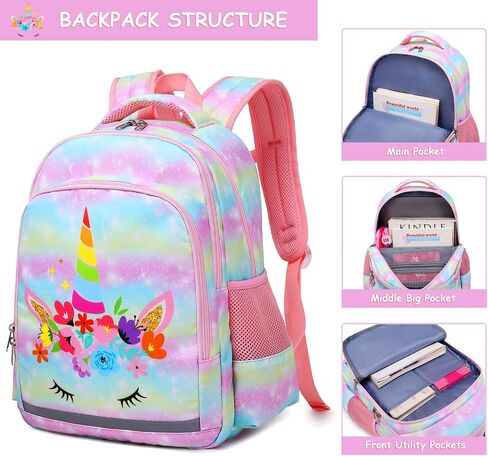 JSQDAGZH Backpacks for Girls Panda Backpack Kids Preschool Backpack Girls Kindergarten Bookbag Set with Lunch Box and Pencil Case (Panda) in Saudi Arabia