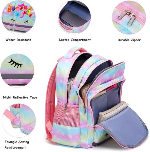 JSQDAGZH Backpacks for Girls Panda Backpack Kids Preschool Backpack Girls Kindergarten Bookbag Set with Lunch Box and Pencil Case (Panda) in Saudi Arabia