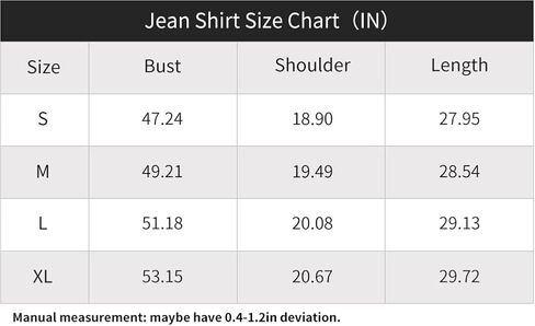 YUZIBAO Women's Button Collared Jean Shirt Relaxed Fit Chambray Denim Shirt Western Snap Shirt in Kuwait