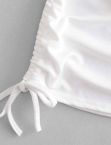 ZAFUL Women's Swimsuit Cover Up Ribbed High Waisted Cinched Side Short Beach Skirt in Kuwait