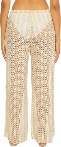 BECCA womens Golden Pants, Lace Crochet, Beach Cover Ups for Women in Saudi Arabia