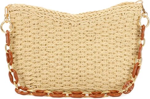 GOKTOW Straw Purse Bag,Woven Handbag,Summer Purse,Raffia Tote CrossBag for Beach Summer Travel in Kuwait