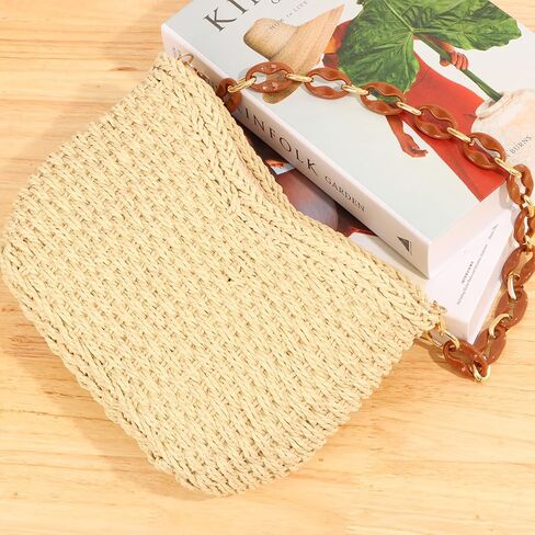 GOKTOW Straw Purse Bag,Woven Handbag,Summer Purse,Raffia Tote CrossBag for Beach Summer Travel in Kuwait
