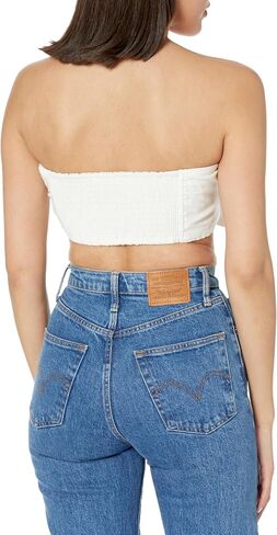 Show Me Your Mumu Women's Kenny tie top, White Linen in Kuwait
