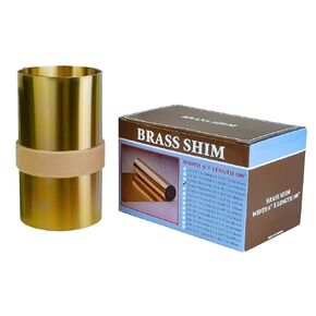 0.008x 6 x 100 (inches) Brass Shim Stock Roll, Half Hard, Cold Rolled, CDA 260 Brass Alloy for Hardware and Machine Maintenance, DIY Projects, Jewelry, Crafts, Electrical