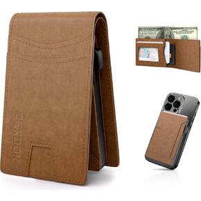 Men's ultra-thin wallet, wallet and card case can be taken apart to carry an oversized wallet with money and upgrade the card case for credit card holders (Carbon fiber black)