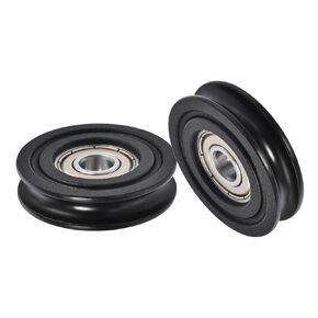 U-Groove Pulley Wheel U608ZZ - [8mm x 40 mm x 10mm] Pulley Ball Bearing for Doors Window Track Drive Mechanical Equipment (Dual Row)