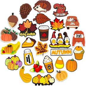 25 | 50PCS Puerto Rico Autumn Rock Music Shoe Charms Fits for Croc Clog Sandals, Cute Shoes Decorations Accessories for Boy Girl Adults Women Men