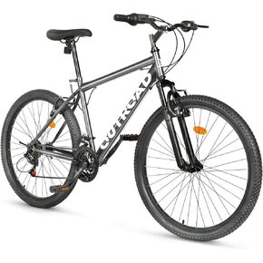 Outroad 26 Inch Mountain Bike, 21-Speed/High-Carbon Steel/Aviation Grade Frame, Dual Disc/V Brake, Adjustable Ergonomic Seat Bycycle for Men Women Adult, Quick Assembly in 20 Minutes