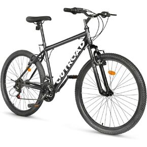 Outroad 26 Inch Mountain Bike, 21-Speed/High-Carbon Steel/Aviation Grade Frame, Dual Disc/V Brake, Adjustable Ergonomic Seat Bycycle for Men Women Adult, Quick Assembly in 20 Minutes