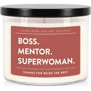 Boss Day Gifts, Boss Gifts for Women, Large 3-Wick Aromatherapy Lavender Scented Soy Wax Candle, 14.5oz, Cool Gifts for Bosses, Boss Lady Gifts for Women, Female, Best Boss Birthday Gift