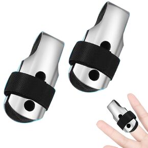 Finger Splint, Aluminium Alloy Finger Support Brace Finger Stabilizer for Broken Fingers Straightening Arthritis Knuckle Immobilization (2, Blue, Small)