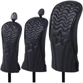 Golf Club Covers Waterproof Golf Head Covers Fit Most Golf Clubs Golf Headcovers for Drivers, Woods and Hybrids, 1 Pcs or 3 Pcs