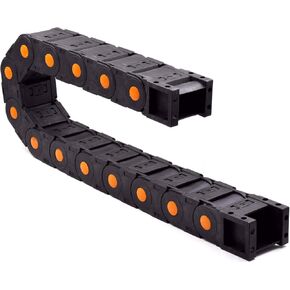 Plastic Drag Chain Cable Carrier Closed Type with End Connectors R100 25 x 57mm L1000mm for Electrical CNC Router Machines in Kuwait