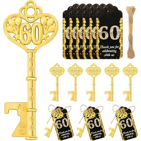 50Pcs 50th Gold Key Bottle Opener 50th Birthday Party Favors, 50th Anniversary Souvenirs Return Gifts 50th Key Beer Bottle Opener With Thank You Cards For Party Birthday Wedding Shower (50)