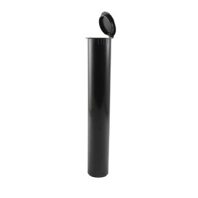 50 Black 116mm Pop Top Tubes - Airtight Smell Proof Containers - Plastic Medical Grade Prescription Bottles for Pills Herbs Supplements