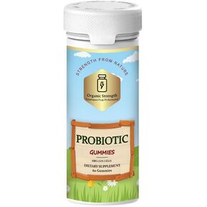 Probiotic Pectin Gummies: Nourish Your Gut, Support Your Health with 500 Million Cells of Lactobacillus Paracasei and Salivarius (60 Count)