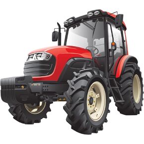 StikArt Red Agricultural Farm Tractor Wall Decal (12-inches H by 11 inches W)