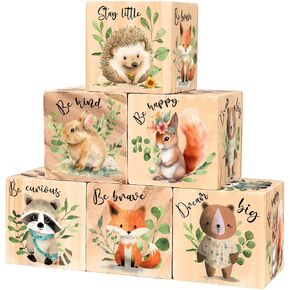 6 Pcs Woodland Nursery Decor Safari Nursery Decor Nursery Shelf Decor Jungle Nursery Decor Bedroom Decor for Nursery Bedroom Boys Girls Gift