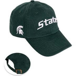 Desert Cactus Michigan State University Baseball Hat Spartans MSU Brimmed Embroirderd Hats Cap Adjustable Cloth Strap Adult (Style E1) Green