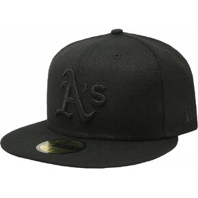New Era 59Fifty Hat St Louis Cardinals Black on Black Fitted Cap 11591100 (7