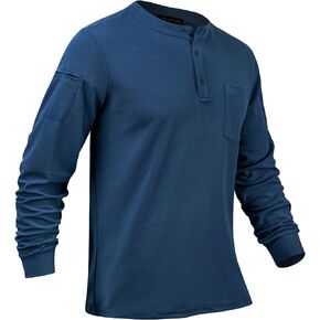 TAPULCO Mens Tactical Long Sleeve T-Shirts Pique Military Pullover Outdoor Hiking Casual Sports Casual Shirts