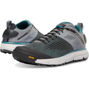 Danner Trail 2650 Hiking Shoes for Men - Durable Suede, Lightweight Textile with Breathable Mesh Lining, OrthoLite Footbed & Vibram Traction Outsole, Jet Black/Chive Green - 14 D