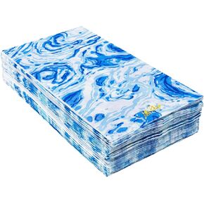 Lilly Pulitzer Disposable Decorative Paper Dinner Napkins, Napkin Holder Refill with 40 Napkins for Party (Marble Swirl)