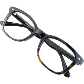 VisionGlobal Blue Light Blocking Glasses for Computer Reading or Gaming, UV 400 Anti Glare Lenses Help Reduce Eye Strain and Fatigue, Men and Women Frame, x1.25 No Magnification