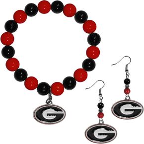 Siskiyou NCAA womens Fan Bead Earrings and Bracelet Set