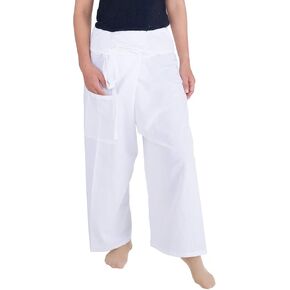 Lannaclothesdesign Women's Lounge Plain Cotton Pants Thai Fisherman Yoga Trousers
