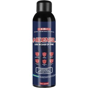 Fire Extinguisher for Home - Non-Toxic Multipurpose Extinguishing Aerosol Spray - Portable & Prevent Reignition Water Based Extinguisher (BLACK)