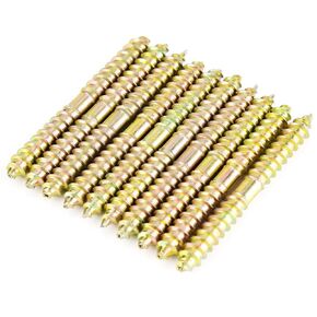 Double Ended Screws Wood Screw Sided Dowel Threaded end 316 Assortment 14 inch bit for to Furniture Rod Connector Headless Male Thread 12 with Ends Two Headed 60mm Long by 6mm