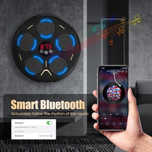 Music Boxing Machine, Boxing Machine Wall Mounted Music with Gloves, Smart Bluetooth Boxing Equipment, Boxing Music Workout Machine in Saudi Arabia